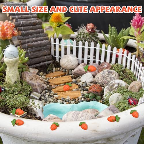 210pcs Mini Carrots, Resin Mini Easter Carrot Decor for Crafts