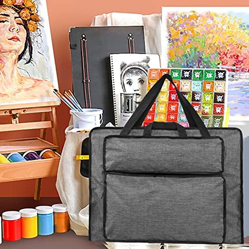 Students Water-Resistant Artist Portfolio Tote for Art Supplies Storage - 8K Drawing Board Carry Shoulder Bag - Sketch Pad Art Board Case - Durable Portfolio