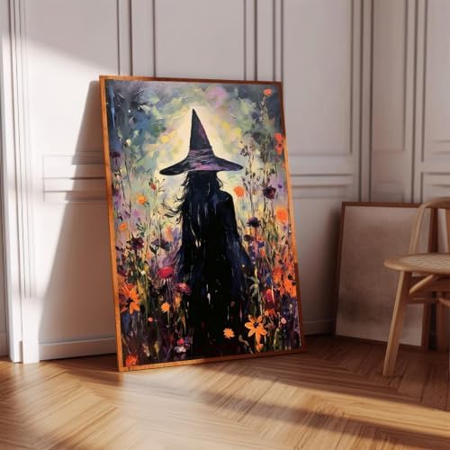 WUDWL Halloween Witch Diamond Art Kits for Adult Diamond Painting Kit