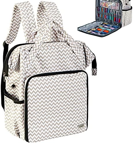 HOMEST Crochet Bag Organizer for Yarn Storage, Knitting Bag and Accessories