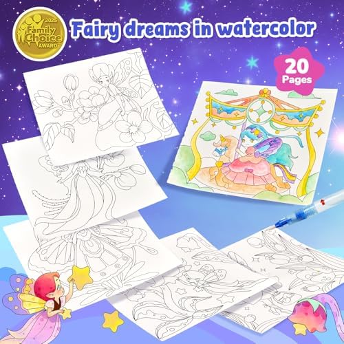 JoyCat Paint with Water Coloring Books for Toddlers (Elf Friends)