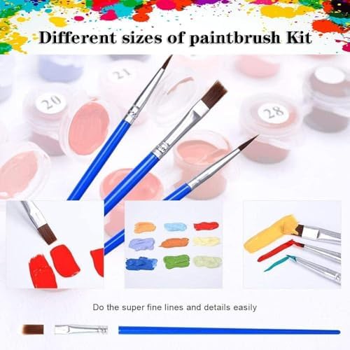 HOIYLDS 3 Pack Paint by Number for Adults Framed Canvas, National Park DIY Arts and Crafts for Adults Beginner with Wooden Easel, Paint Brushes, Acrylic Paint Set for Home Wall Decor, 9 * 12 Inch