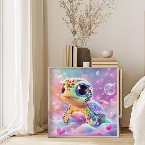 Diamond Art Kits for Adults, 5D Cute Sea Turtle Diamond Painting Kit