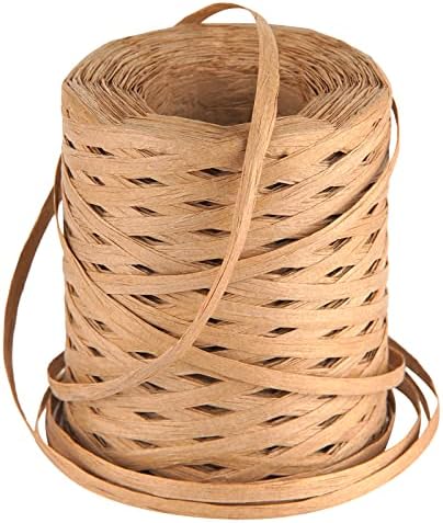 Cuttte 218 Yards Raffia Yarn for Crochet Craft Ribbon for Gift Wrapping