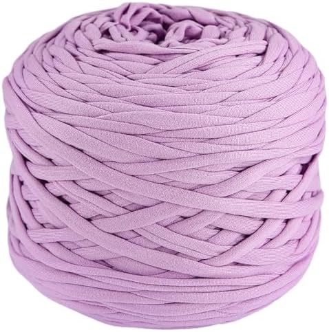 400g T-Shirt Yarn, 130 Yards Elastic Fabric Crochet DIY Purple
