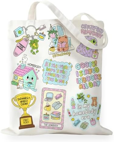 Canvas Tote Bag Gifts for Women Music Dance Sewing Lovers, Double-Sided Print Bags