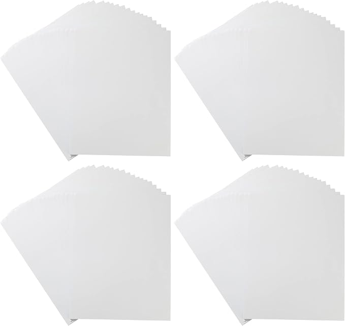20 Sheets Blank White Thick Paper Cardstock, 8.5 x 11 inches (Pack of 4)