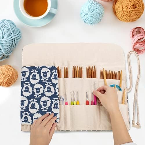 Teamoy Knitting Needle Crochet Hook Case Organizer Holder(up to 11"), Sheep
