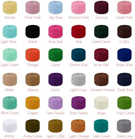 285g T Shirt Yarn for Crocheting 109 Yards Elastic Ribbon Thick Crochet Fabric Knitting T-Shirt Yarn for Crochet Bag, Blanket, Basket, DIY Projects, Home Decor (Fuchsia)