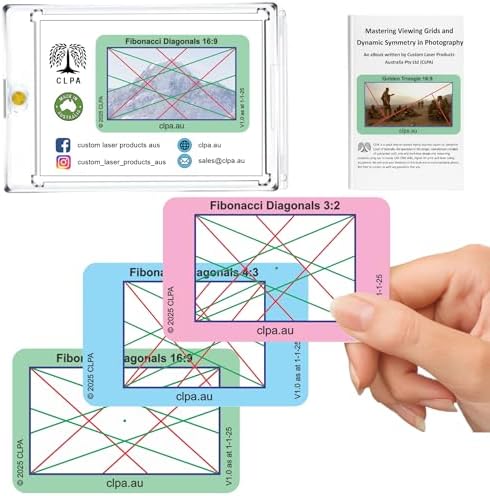 Fibonacci Diagonals Directors Viewfinder Card