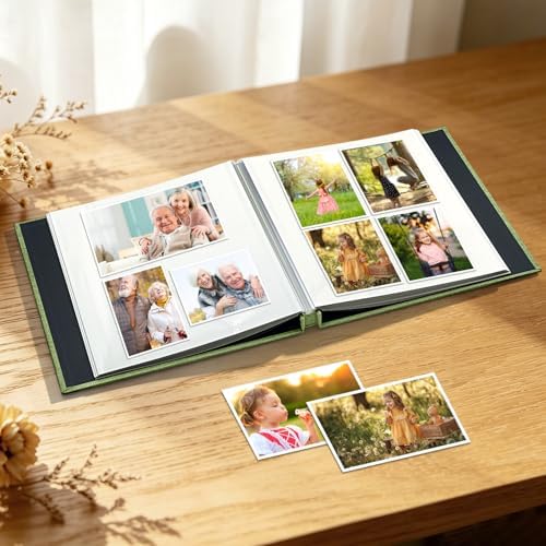 Large Photo Album Self Adhesive Scrapbook, 30 Sheets/ 60 Pages Photo Book for 4x6, 5x7, 8x10 Pictures, DIY Album for Birthday Gifts for Women Mom Wedding Baby Family Travel
