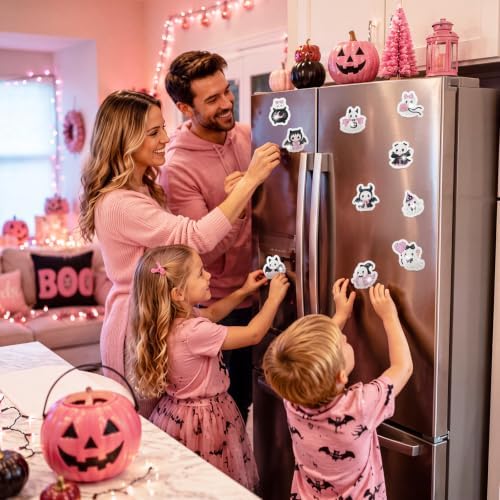 Motipuns 30 Pcs Diamond Magnets,Halloween Ghost,Pink