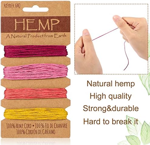 16 Colors Thread Cord for Jewelry Making Hemp Cotton String, Colorful
