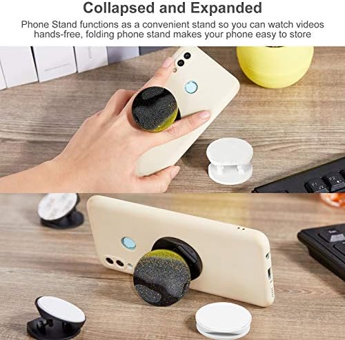 30 Pack Blank Phone Grip Holder, Expandable Phone Grip Stand,Black, White