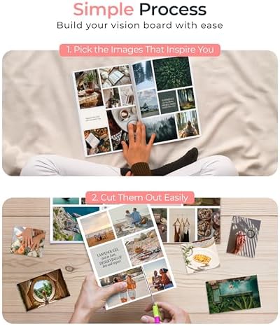 Vision Board Book Magazines with 1000+ Images – Scrapbook Supplies, Crafts for Adults, Clip Board, Junk Journal Supplies, Journaling Supplies, Board Books, Scrapbooking Supplies, Art Kit