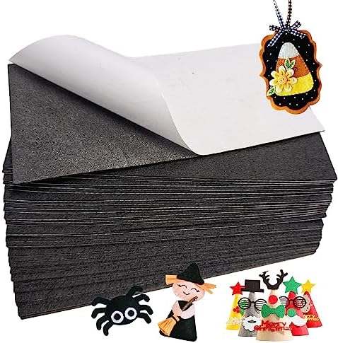 Jtnohx Self Adhesive Felt Sheets Adhesive Backed Felt Fabric Black 33Pcs