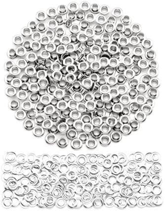 SEMINI 400 Sets 3.5mm Silver Grommet Eyelet Kit for Fabric Leather Crafts