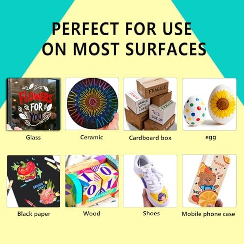 Guangna 360 acrylic paint markers for stones, fabric, wood, and more