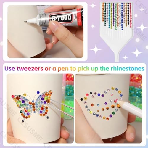 28000 Pcs Color Rhinestones Bedazzling Kit, Resin Bedazzling Rhinestones