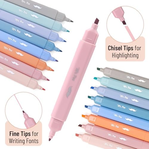 Mr. Pen- Aesthetic Bible Highlighters No Bleed Through Assorted Color, 8pcs