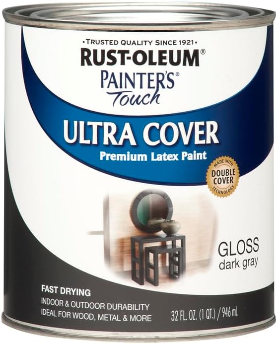 Rust-Oleum Painter's Touch Latex Brush-On Paint, Gloss Dark Gray