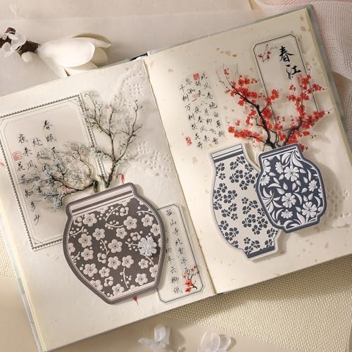 80 Pcs Floral Vase Stickers for Scrapbooking and Journaling
