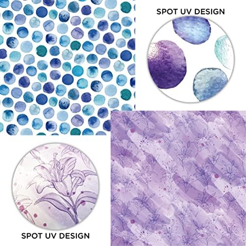 48 Sheets 12x12 Double Sided Patterned Cardstock — Watercolor Flora Scrapbook Paper Pack with Pearl Effect, Textured 200GSM Decorative Paper for Card Making Journaling Scrapbooking