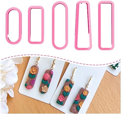 Keoker Polymer Clay Cutters - Long Dangle Shape, Basic, and Earrings Cutters (5PCS B)