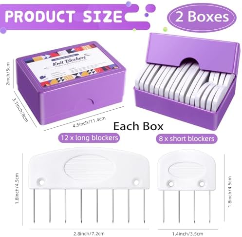 40 Pcs Knit Blockers & Pins Kit, Knit Blocking Combs for Blocking Knitting
