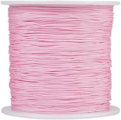 Elecrelive 150Yard Pink Braided Nylon Crafting Thread 0.5mm Beading String