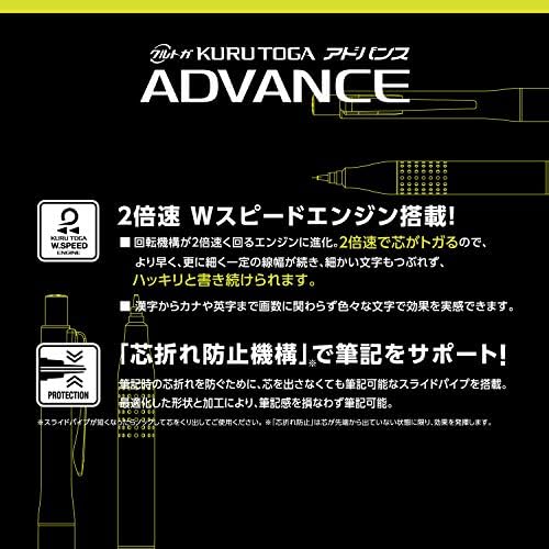 uni Kurutoga Advance Upgrade Model 0.5mm Mechanical Pencil, White Body (M510301P.1)