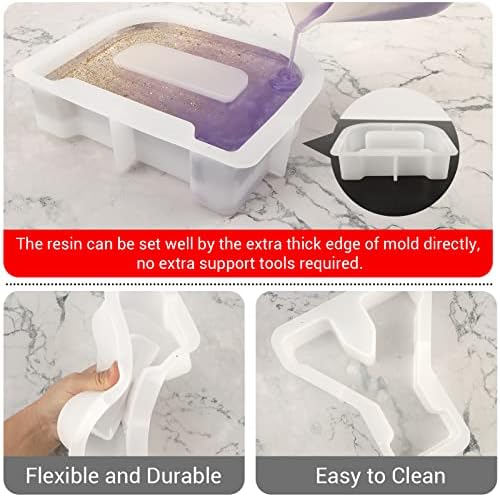 Gartful 7 Inch Large Letter Molds for Resin, 3D Y Capital Alphabet Epoxy Resin Mold, A to Z Thick Resin Letter Molds for Making Letters, Word Sign Art, DIY Crafts, Making Cake, Party Home Decor