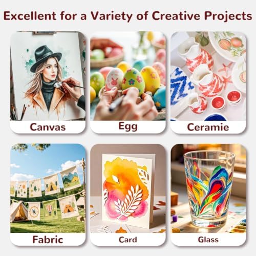 Professional 50 Colors Watercolor Paint Set, Travel Art Kit with Brushes
