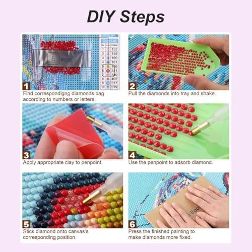 Chicken Diamond Art Kits for Adults, 5D Chicken Diamond Painting Kits for Beginners, Round Full Drill Diamond Art Painting Kit DIY Crystal Rhinestone Funny Gem Art Craft for Home Decor 12 x 16 Inch