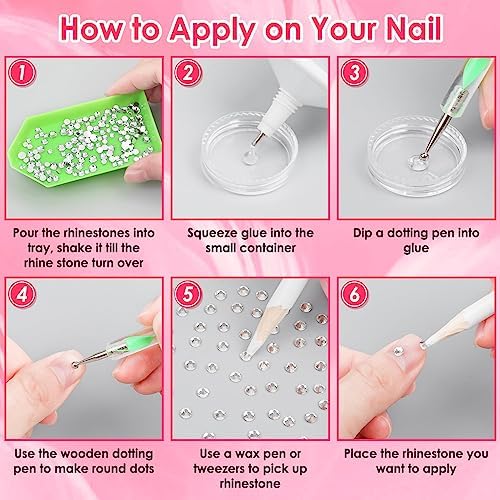 4Pcs 25mL B7000 Glue Clear with Precision Tip, Rhinestones, Bedazzling Tool