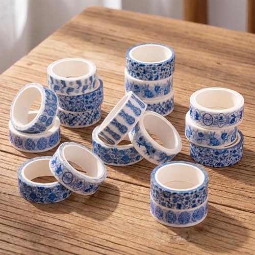 12 Rolls Easter Chinoiserie Bunny Washi Tape for Gift Wrapping