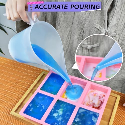 Artcome DIY Soap Making Kit – Molds, Measuring Tools & Packaging for Handmade Soaps - DIY Soap Making Tools for Beginners & Professionals - Ideal for Gift
