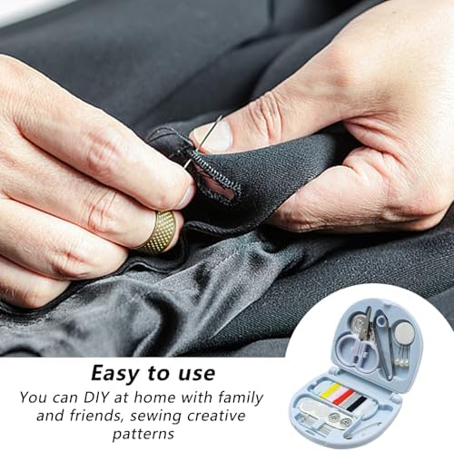 Yasdyri 4 PCS Mini Sewing Kit with Threads Scissors Hand Sewing Needles