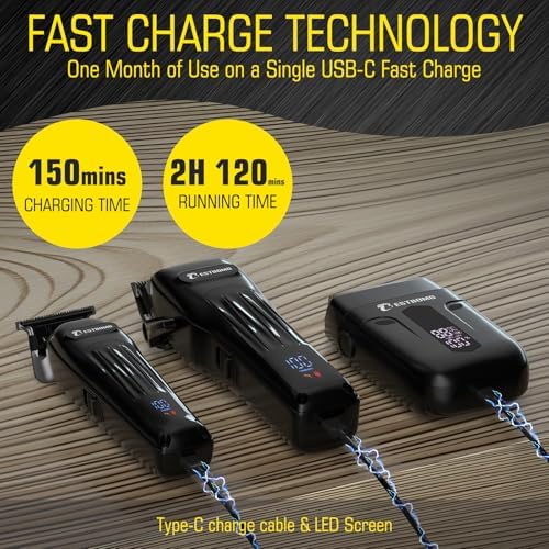 BESTBOMG® Hair Clippers for Men, Clipper, Trimmer & Shaver Set, BS-808A