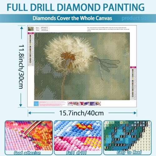 dandelion Diamond Art Kits for Adult Diamond Painting Kit for Beginner