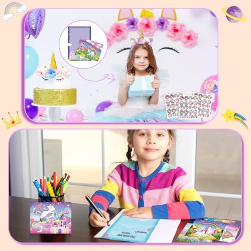 TaoBary 160 Pcs Unicorn Stationary Letter and Envelopes Set