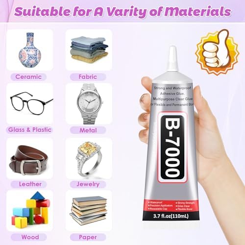 1 Pcs 110 mL B7000 Glue with Precision Tip, Bedazzling Glue and Tool