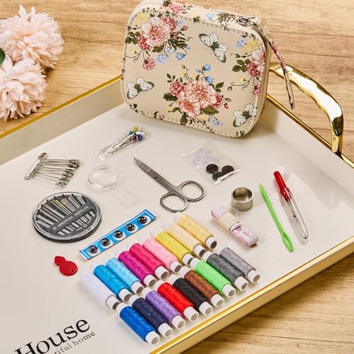 Floral Printing Travel Sewing Kit Cute Sewing Set