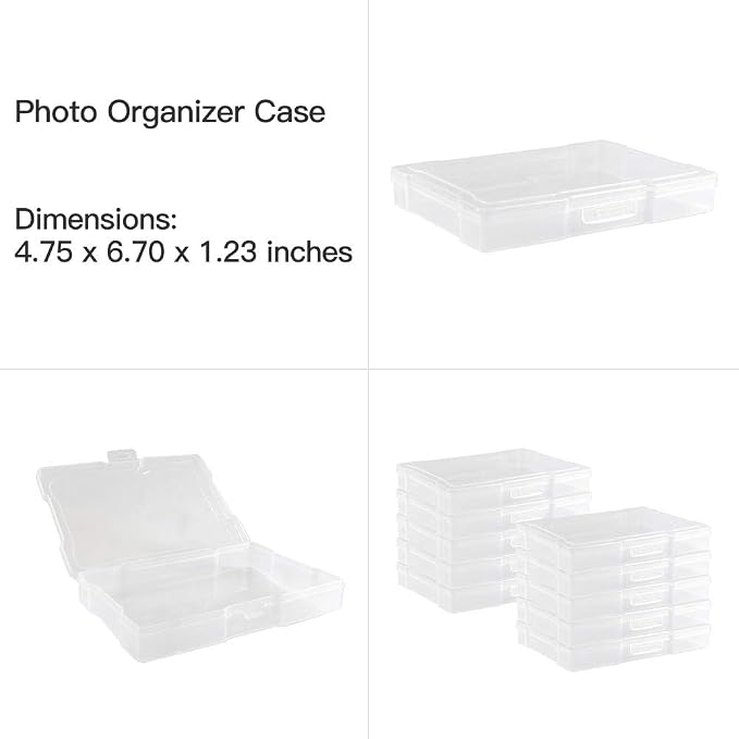 novelinks Photo Storage Box and 16 Inner 4" x 6" Photo Storage Containers