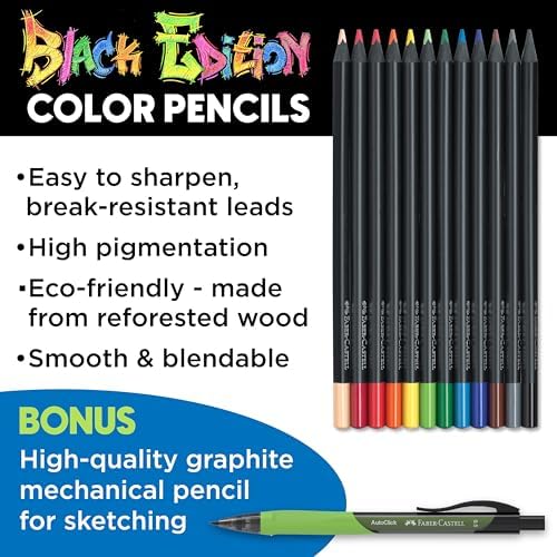 Faber-Castell Anime Drawing Kit, Shonen Edition with Step-by-Step Book