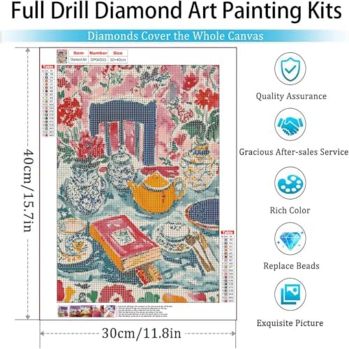 Diamond Art Kits for Adults,Vintage Boho Diamond Painting Kits 12x16in
