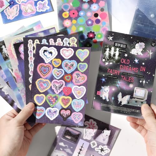 Japanese Retro Sticker Book, 2 Set Sticker Books, Dreamy Fairy