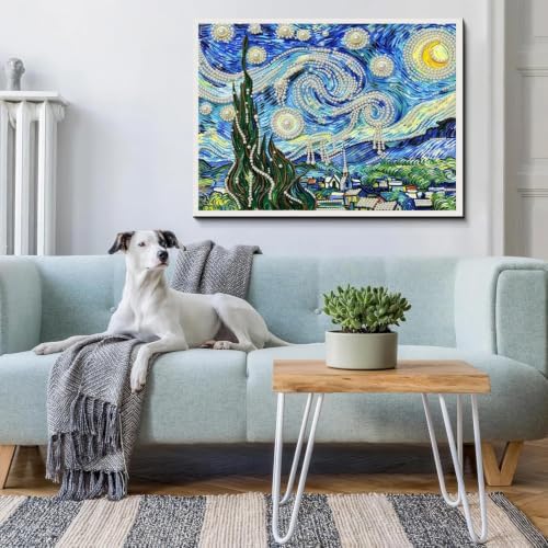 Pearl Art Kits for Adults,Starry Night Pearl Diamond Painting Kits,Wall Art