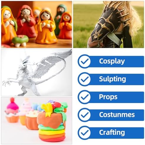 Moldable Cosplay Foam Clay Brown Colors (300g) – High Density and Quality for Intricate Designs | Air Dries to Perfection for Cutting with a Knife or Rotary Tool, Sanding or Shaping