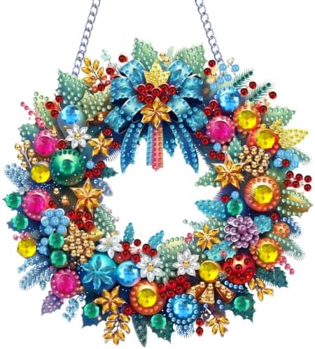 VeGuude Christmas Diamond Art Kits for Adults, DIY Acrylic Hanging Ornament